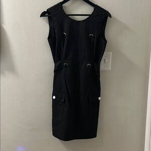 Club Monaco Black Sheath Mini Dress Sleeveless